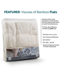 Kanga Care Premium Unbleached Birdseye 70% Rayon from Bamboo 30% Cotton Flat Fold Cloth Diapers (6pk) - One Size 4-35+lbs