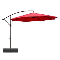 Aoodor Offset Patio Umbrella 10 Cantilever Hanging Market Umbrella Water Resistant Uv Protection Blue- Base Stand is Included