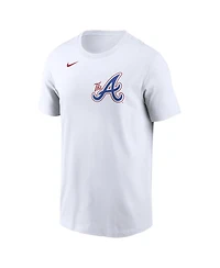 Nike Men's Matt Olson White Atlanta Braves City Connect Fuse Name Number T-Shirt