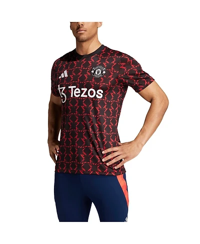 Adidas Men's Black Manchester United 2024/25 Pre-Match Top