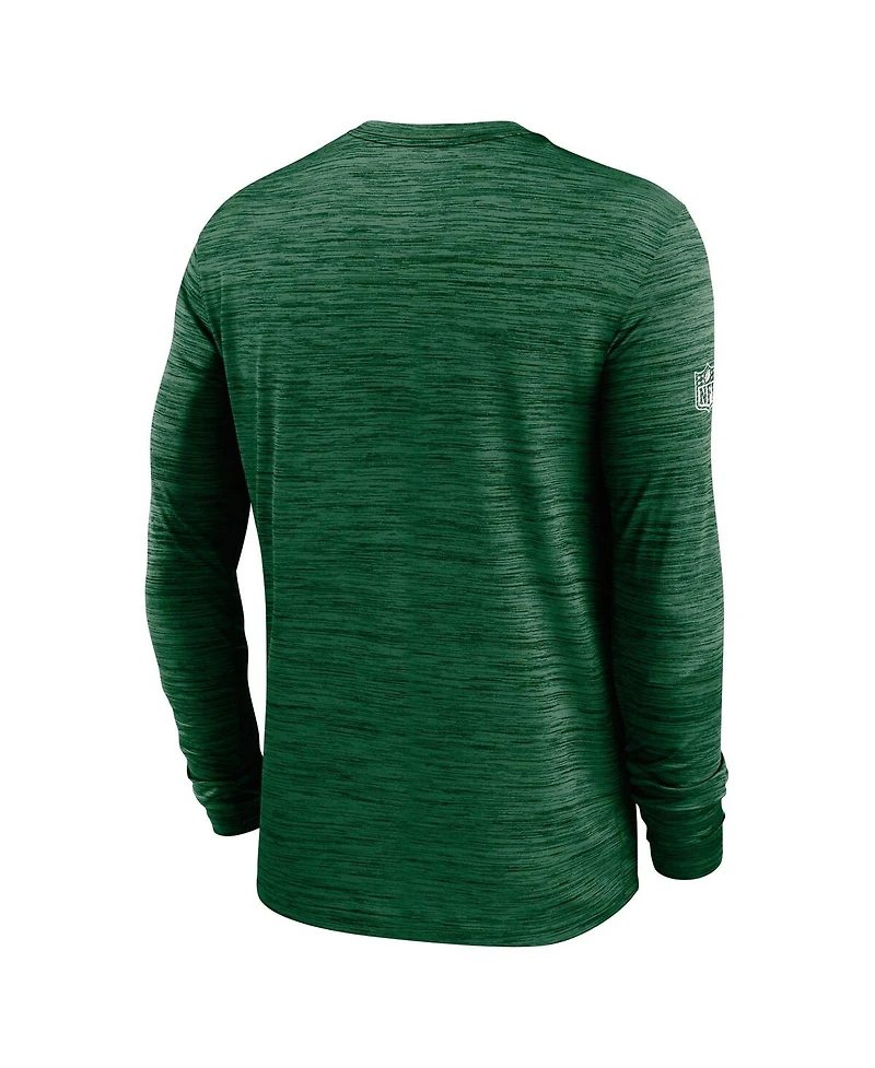 Nike Men's Green New York Jets 2024 Sideline Velocity Performance Long Sleeve T-Shirt