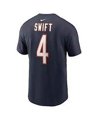 Nike Men's D'Andre Swift Navy Chicago Bears Player Name Number T-Shirt