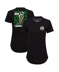 Sportiqe Women's Black Boston Celtics 2024 Nba Finals Champions King of the Court Phoebe Tri-Blend T-Shirt