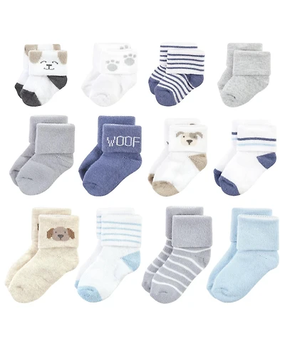 Hudson Baby Baby Boys Hudson Grow With Me Socks 12pk