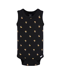 Gerber Baby Girls Sleeveless Onesies Bodysuits, 4 Pack