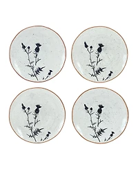 Rustic Thistle Etched Plate With Speckled Finish (Set of 4)