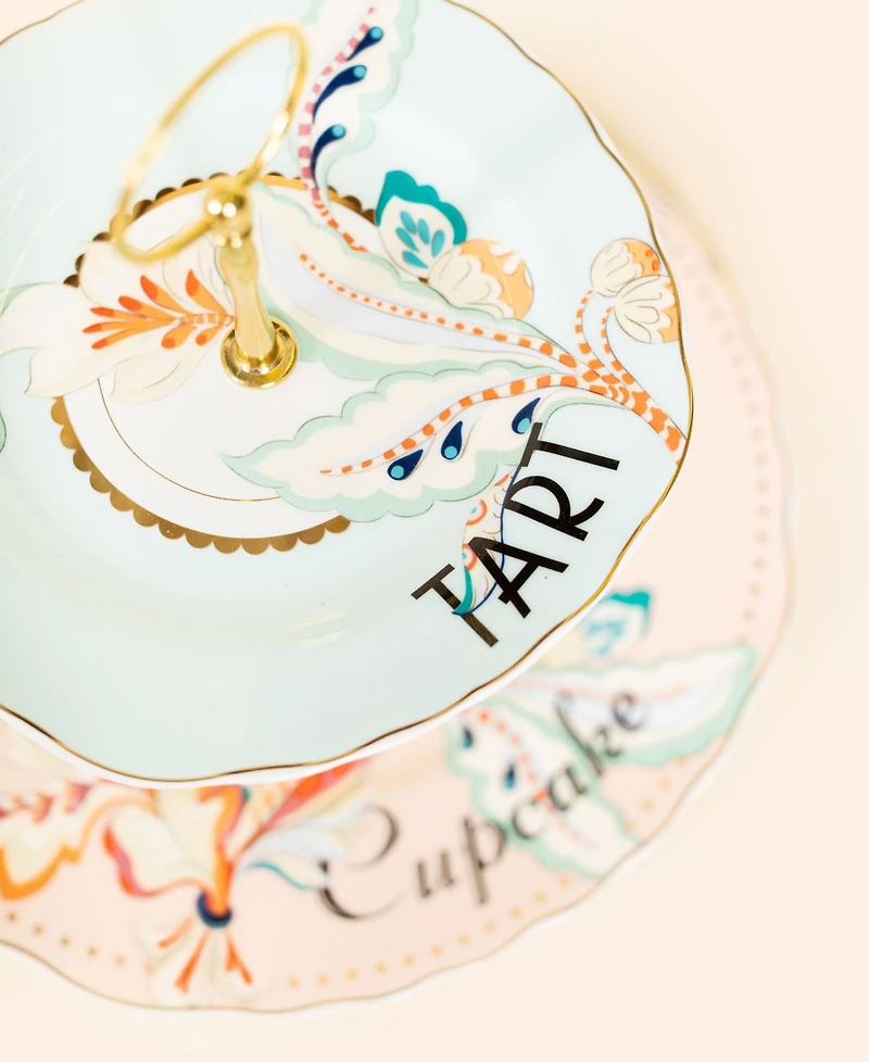 Yvonne Ellen Floral 2 Tier Cake Stand