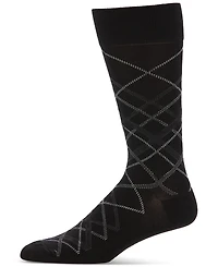 Perry Ellis Portfolio Men's Diagonal Plaid Dress Socks