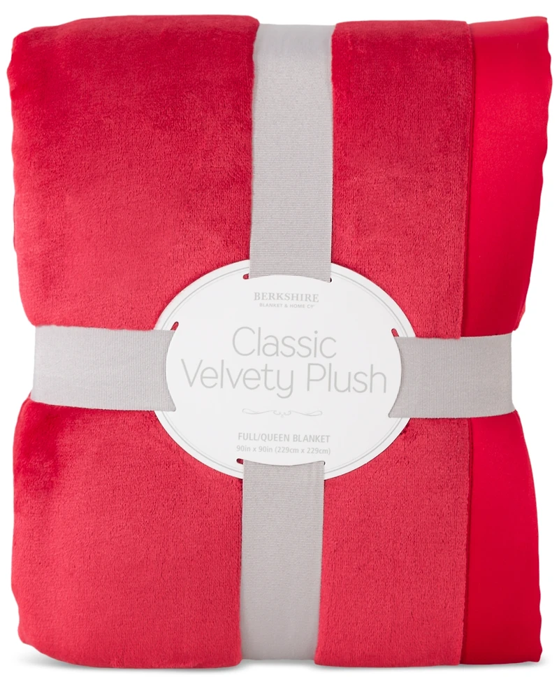 Berkshire Classic Velvety Plush Blanket, Full/Queen, Exclusively at Macy's