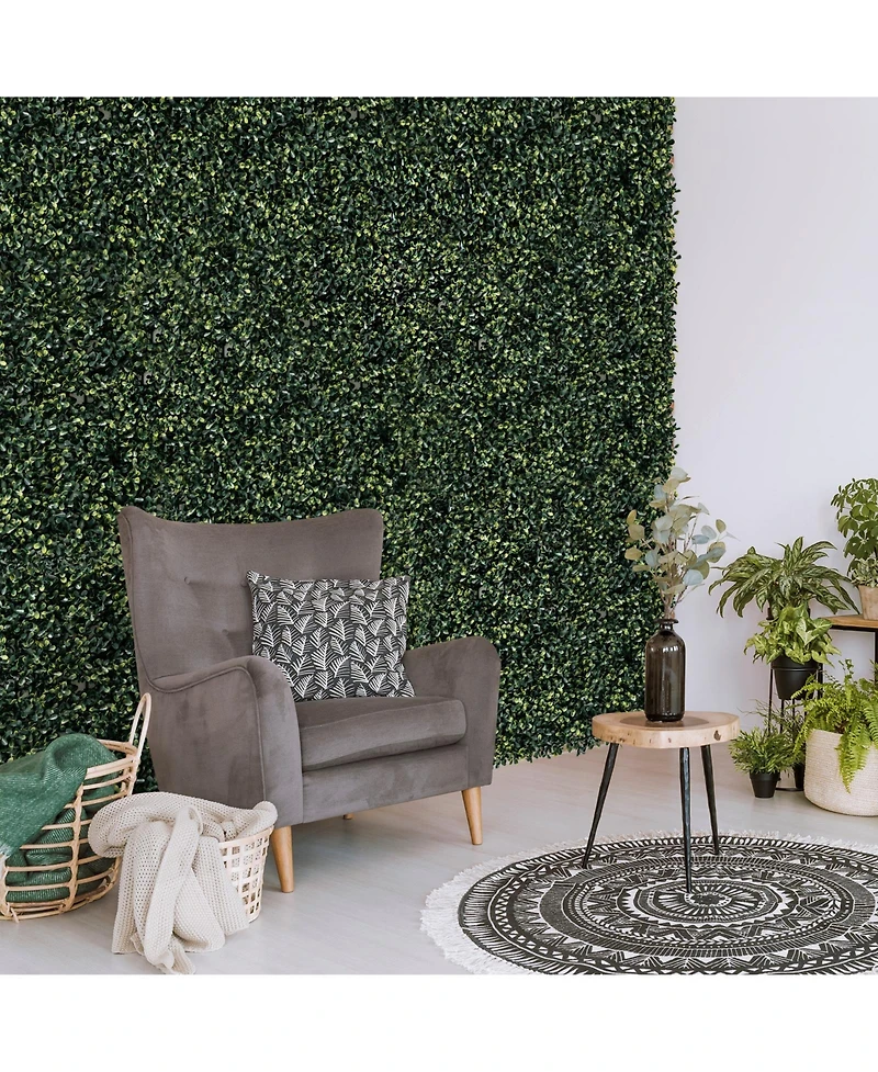 Slickblue 12 Pieces Artificial Peanut Leaf Hedges Panels