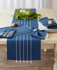 Design Imports Stripe Tassel Placemat Set of 4