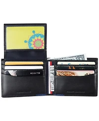 Tommy Hilfiger Men's Rfid Pop Color Leather Bifold Wallet