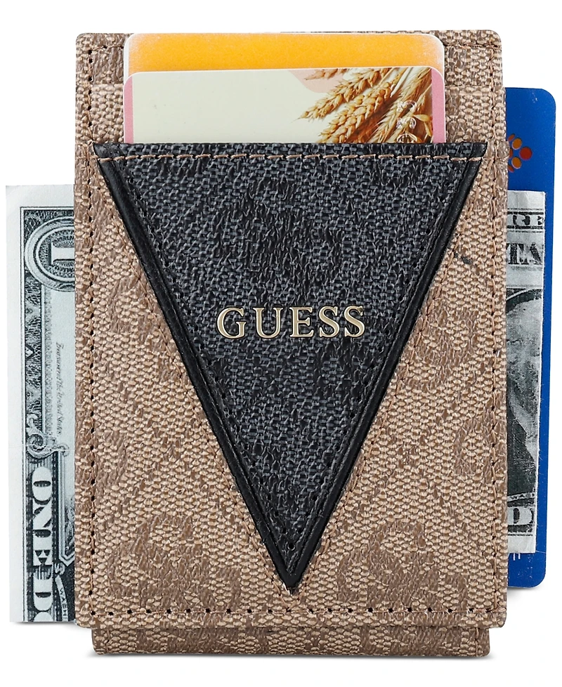 Guess Men's Quattro Patchwork Triangle Logo Wallet