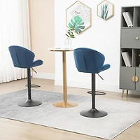 Streamdale Adjustable Counter-Height Bar Stools with Backrest and Footrest (Set of 2)