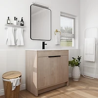 Streamdale 36 Inch Bathroom Vanity Plywood With 2 Drawers