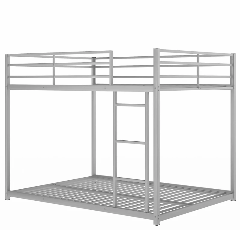 Streamdale Full Over Metal Bunk Bed, Low Bed With Ladder