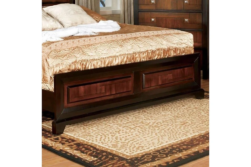 Streamdale Furniture Acacia Walnut Transitional Queen Bed