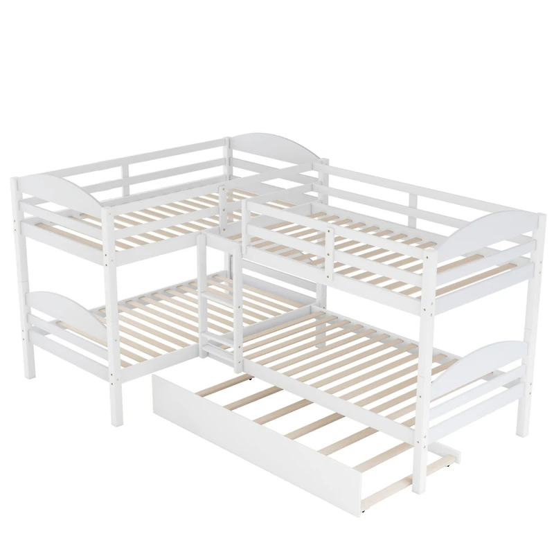 Streamdale Twin L-Shaped Bunk Bed With Trundle