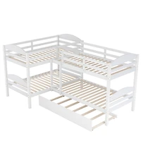 Streamdale Twin L-Shaped Bunk Bed With Trundle