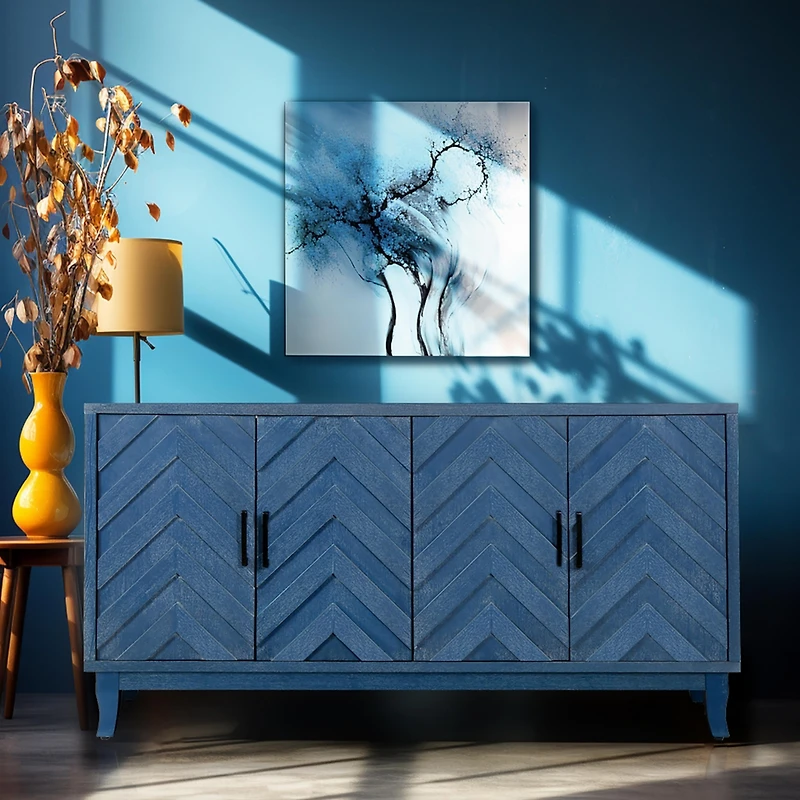 Streamdale Vintage Style Lacquered Buffet Cabinet