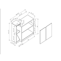 Streamdale Furniture Wine Cabinet White Oak