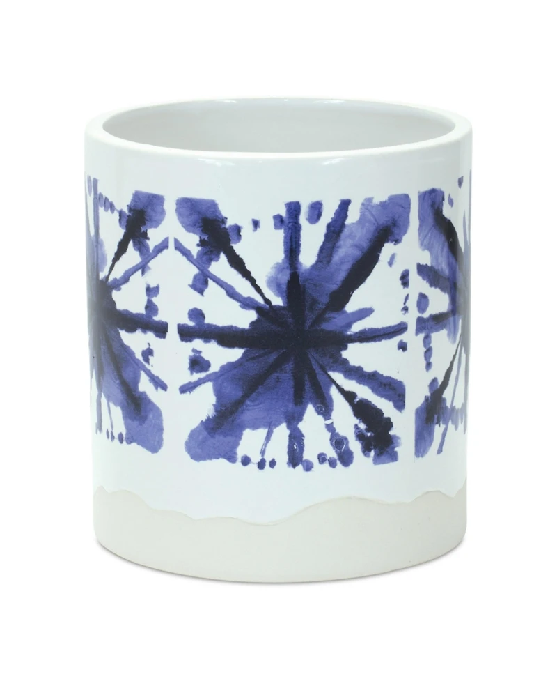 Slickblue Tie-dye Decorative Print Ceramic Pot (Set of 2)