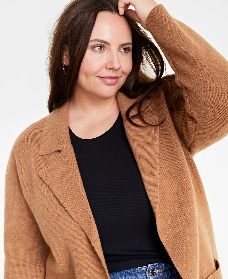 On 34th Plus Size Sweater Blazer, Created for Macy's