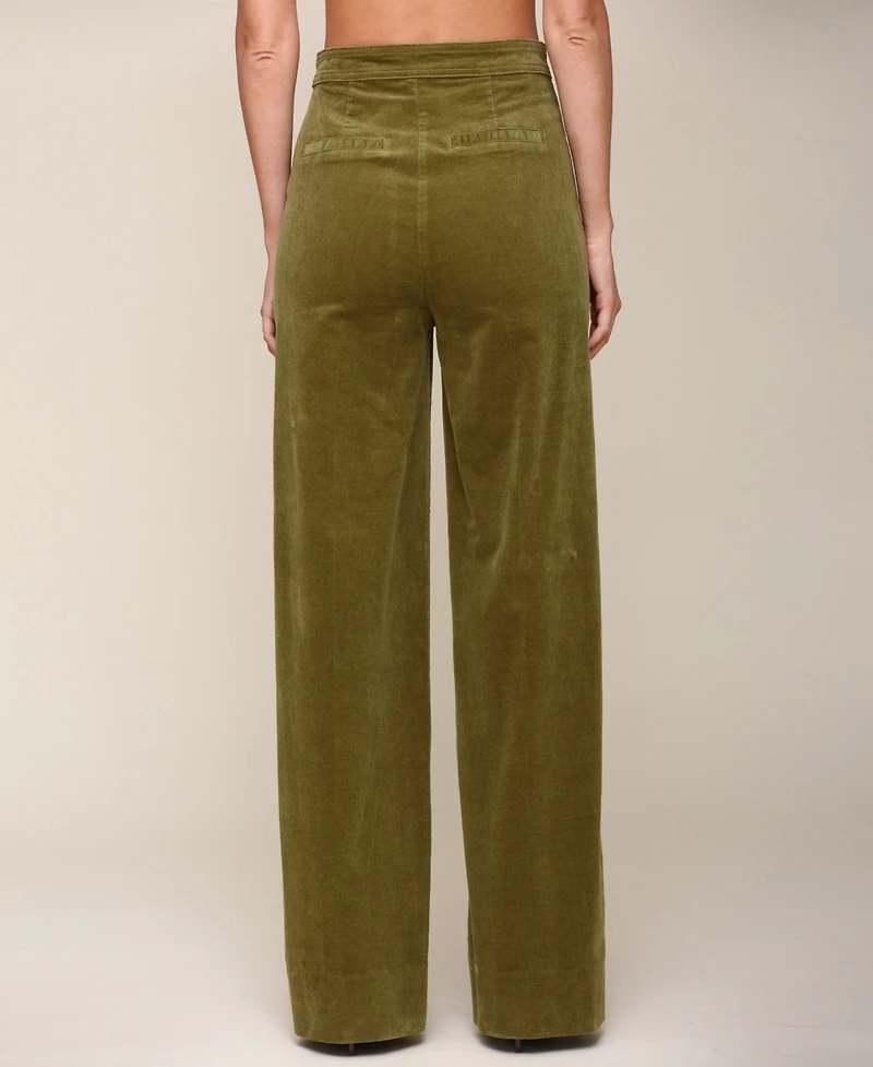 Avec Les Filles Women's Double-Zipper Wide-Leg Pants