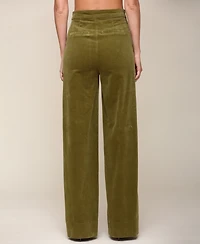 Avec Les Filles Women's Double-Zipper Wide-Leg Pants