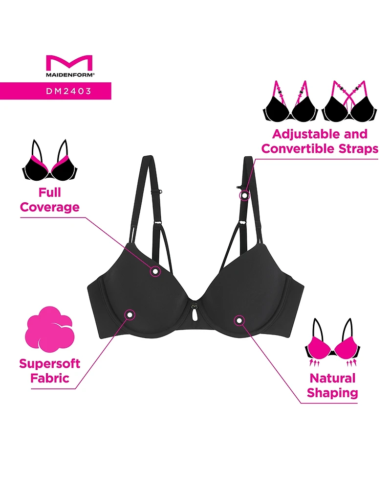 Maidenform Women's Everyday Luxe Full Coverage Underwire T-Shirt Bra DM2403
