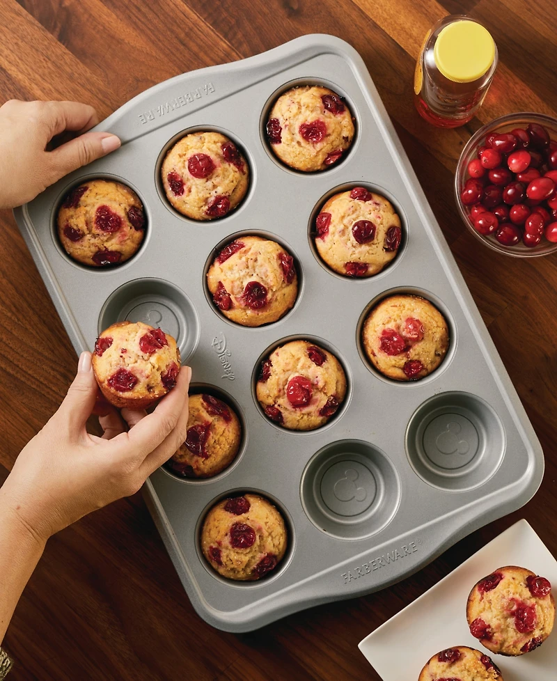 Farberware Disney Steel Muffin Pan & Disney Home Oven Mitts Set, 3 Piece