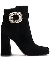 Jessica Simpson Women's Luminna Embellished Buckle Block-Heel Booties