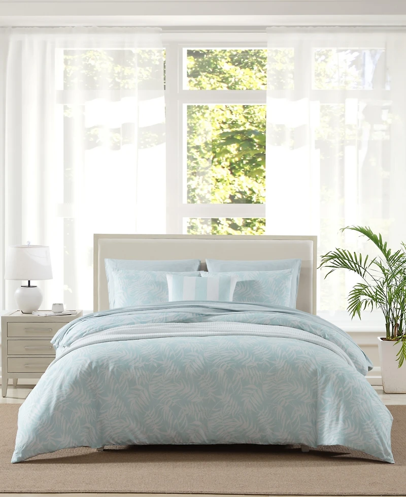 Closeout! Tommy Bahama Home Art Of Palms Reversible 3 Piece Duvet Cover Set