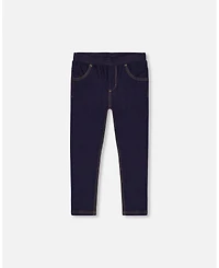 Deux par Deux Toddler Girls Dark Blue Denim Jeggings - Toddler|Child