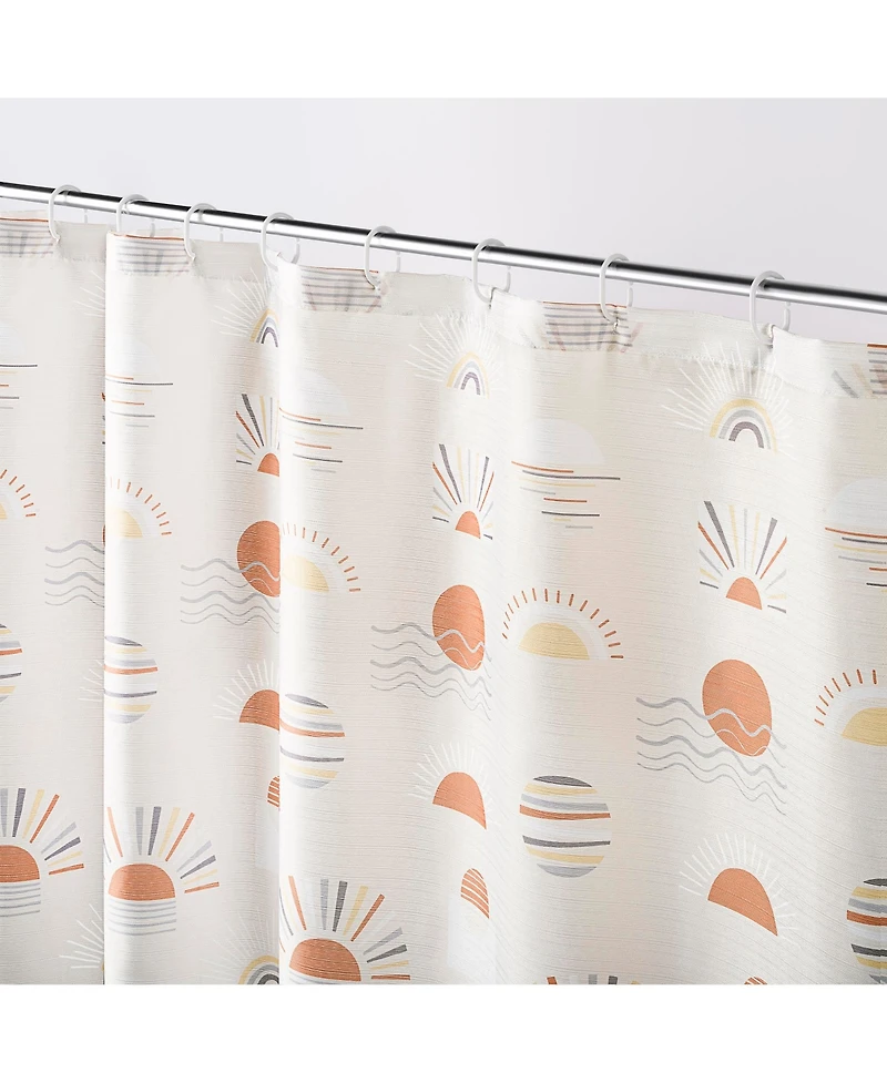 Sunburst 13-Piece Boho Print Shower Curtain Set