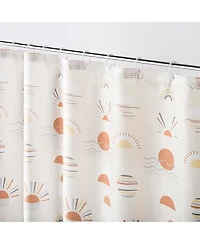 Sunburst 13-Piece Boho Print Shower Curtain Set
