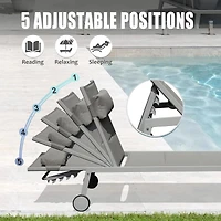 Streamdale Premium Lounge Chair Aluminum & Textile, Adjustable, Uv-Resistant