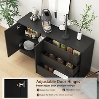Streamdale 3-Drawer 2-Cabinet Multimedia Storage Cabinet for Ample Organization