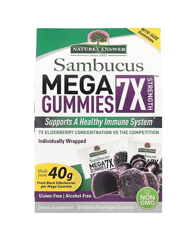 Nature's Answer Sambucus Mega Gummies 7X Strength 202 mg