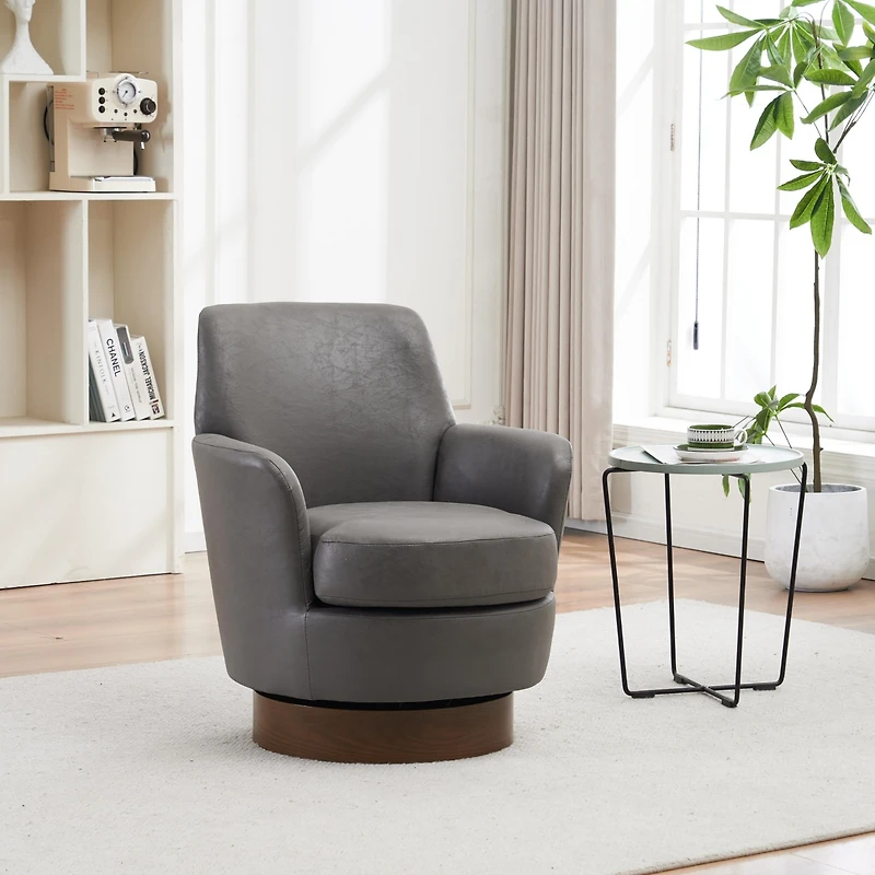 Streamdale Modern Swivel Office Chair with Cushion & Height Adjustment