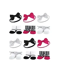 Hudson Baby Girls 12Pc Headband and Socks Giftset