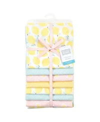 Hudson Baby Girls Seven-Piece Cotton-Poly Flannel Infant Swaddles & Wraps
