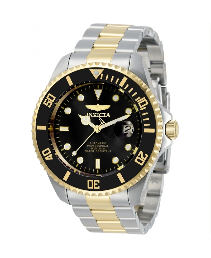 Invicta Men's Pro Diver Automatic 3 Hand Black Dial Stainless Steel Bracelet Watch