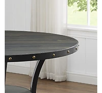 Streamdale Biony Dining Collection Espresso Wood Railhead Dining Table