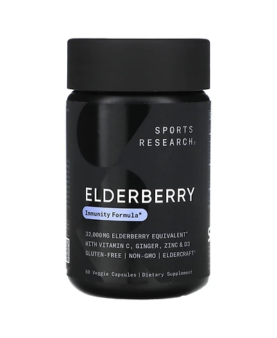 Sports Research Elderberry Complex, 60 Veggie Capsules, Dietary Supplements