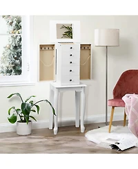Costway Jewelry Cabinet Storage Chest Standing Organizer
