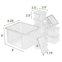 Sorbus 12-Piece Sewing and Craft Material Storage Set with Lids