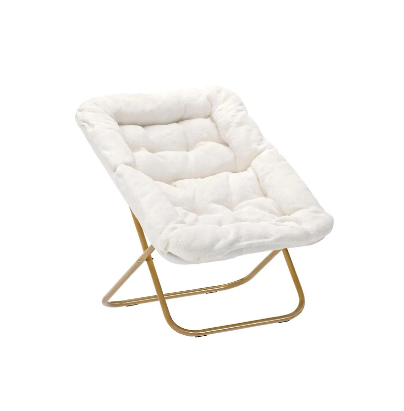 Emma+Oliver Aisling Oversized Folding Saucer Chair For Dorm, Bedroom