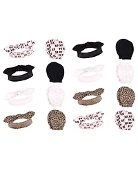 Hudson Baby Girls 16Pc Headband and Scratch Mitten Set