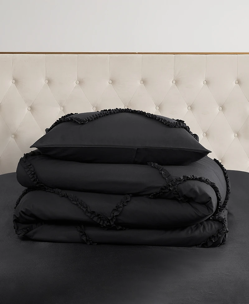 Juicy Couture Diamond Ruffle Piece Reversible Comforter Set
